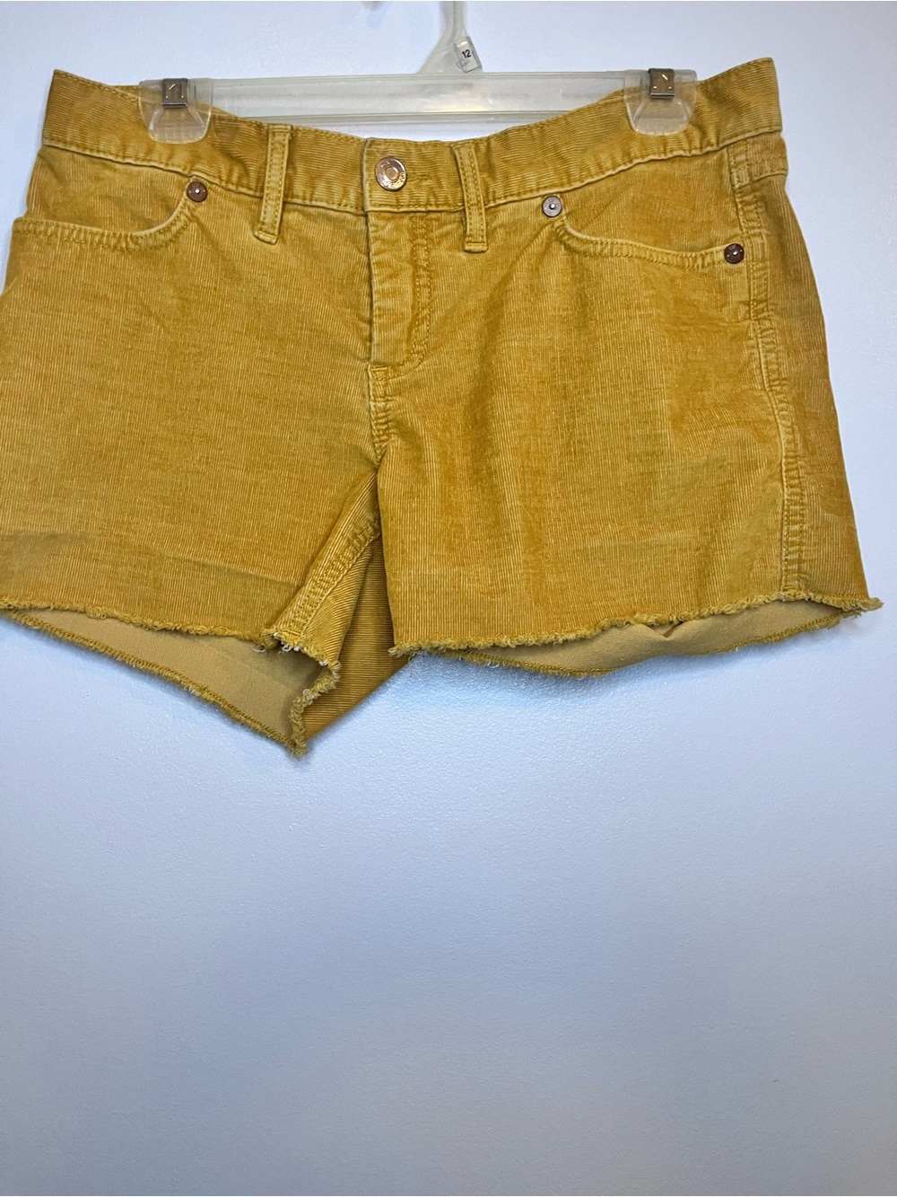 GAP Women's Mustard Corduroy Cutoff Shorts